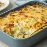 Gratin de ravioles aux poireaux