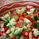 Salade de concombre et tomates