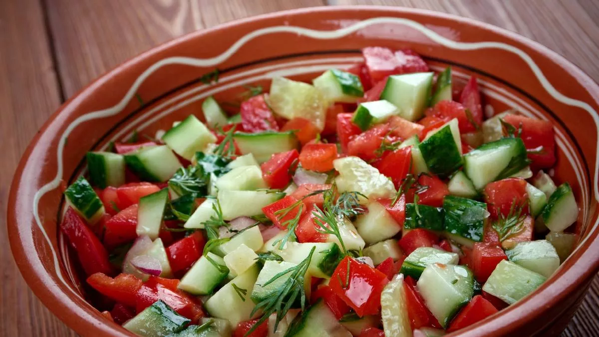 Salade de concombre et tomates