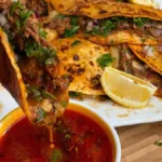 Tacos maison Birria Quesa avec Consome